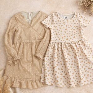 Girls Dress Lot Size 5‎ / 110 – Carter’s & SHEIN Neutral Boho